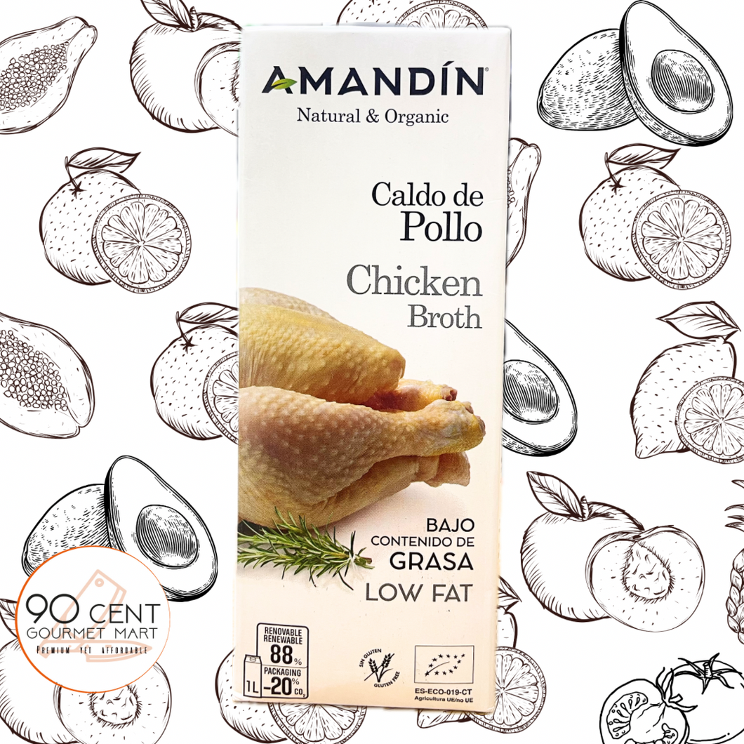 西班牙 AMANDIN - 有機低脂無糖無麩質清雞湯